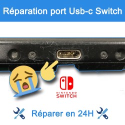 Réparation connecteur de charge Nintendo Switch Paris
