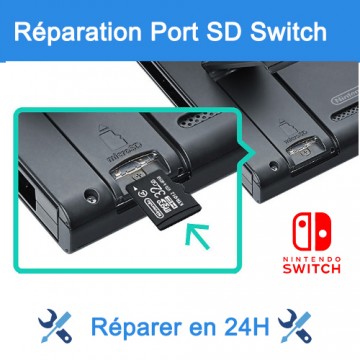 Réparation lecteur micro sd Nintendo Switch Paris